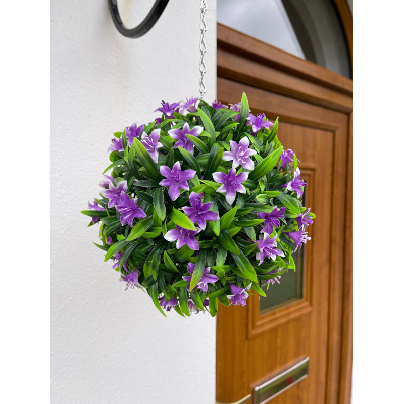 Faux Plant, 38cm H x 38cm W x 38cm D, Purple