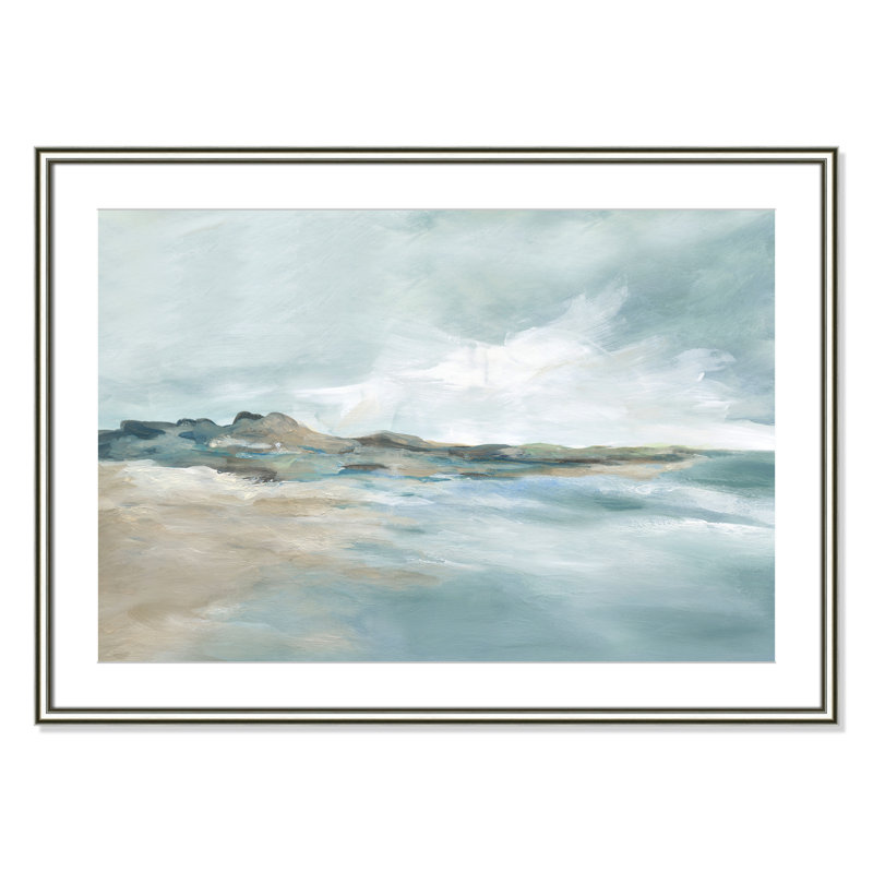 Imprimé Sandpoint par Carol Robinson, Reproduction encadrée avec passe-partout, H 26,75 po x l 36,75 po x P 0,875 po