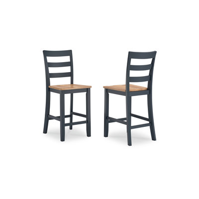 Gasy Counter Height Chair Set Of 2, 24 Inch, Contoured Seat