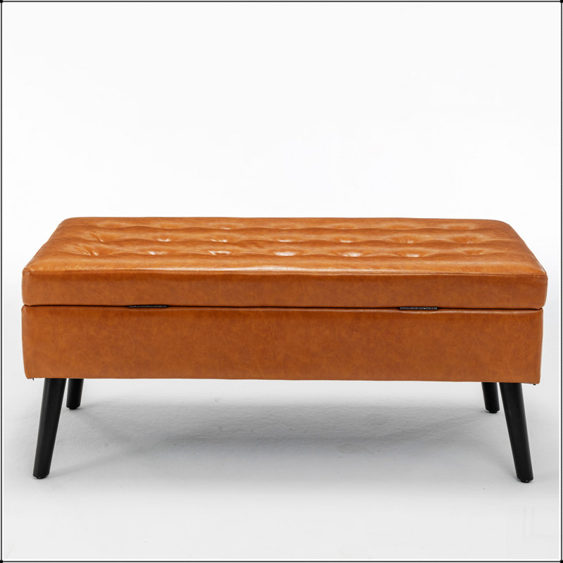 Banc de rangement avec banc de rangement pour chambre à coucher, Gris clair