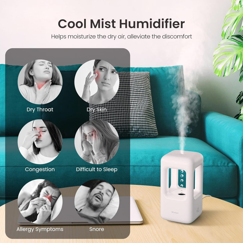 CG INTERNATIONAL TRADING Cool Mist Steam with Adjustable Humidistat for 220 Cubic Feet