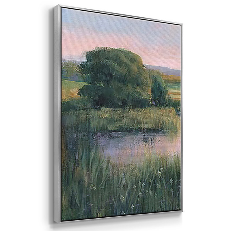 «Spring Marsh I», reproduction sur toile flottante 3 pièces, H 40 po x l 78 po x P 2 po, Argent