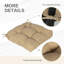 19" x 19" x 5" Tufted Outdoor Chair Cushions-972209592