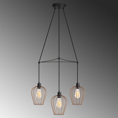 3 - Light Black Cluster Pendant