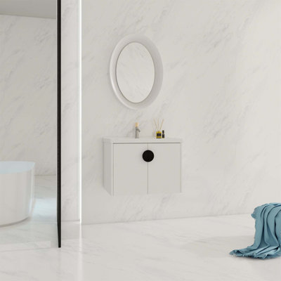 Ensemble de meuble-lavabo simple 18,5 po avec plateau en céramique Zalea