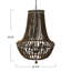 Lustre en perles de bois drapé-1290224950