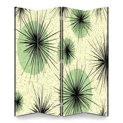 Paravent 4 panneaux à cloison pliable Royal Mid Century Modern Palm Springs