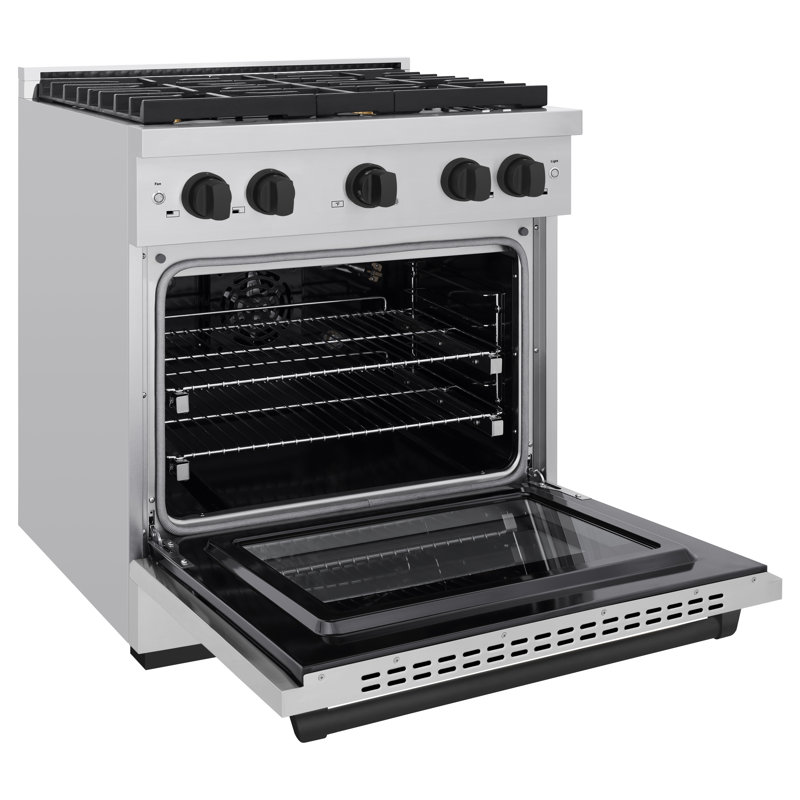 ZLINE Autograph 30" Paramount Dual Fuel Range w/ 4 Burners & Matte Black Accents (SDRZ-30-MB)