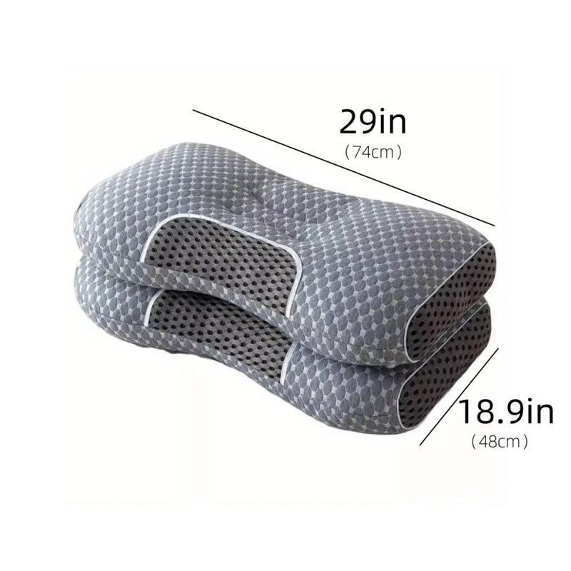 Coussin de massage en coton tricoté 2Pack YBZ 3D - Gris, Gris, Ensemble 2 pièces