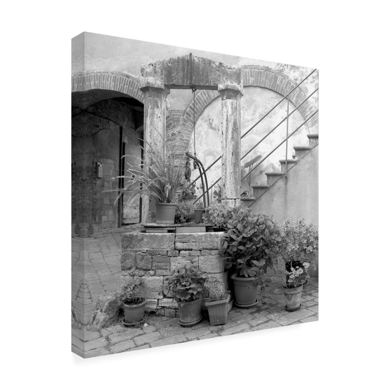 Art mural sur toile tendue - Alan Blaustein, art mural «Pozzo daccqua della citta vecchia» pour le salon, la chambre à coucher ou le bureau - 14 x 14