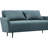 Leandro 61"W Fabric Convertible Loveseat Sleeper With Pillows-837900249