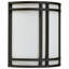 Applique murale 2 lumières Artemis - Finition noir mat - Abat-jour en verre opale - Incandescent-133040421
