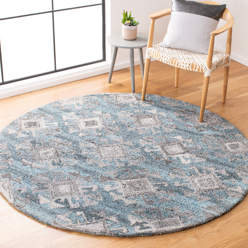 Tapis performance touffeté à la main Selena, Rond 6 pi