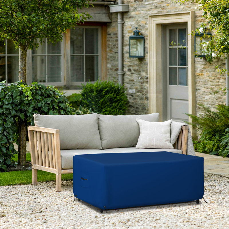 HeavyDuty Multipurpose Outdoor Waterproof Rectangle Table Cover, UV Resistant Patio Table Cover, 24" H x 72" W x 44" D, Blue