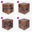 2 tabourets vidaXL en bois de teck massif brun 40 x 40 x 45 cm