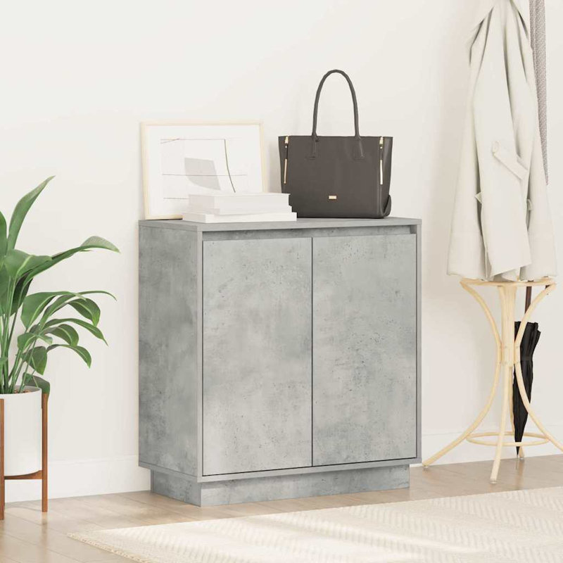  Sideboard 71 X 34.5 X 75 Cm Engineered Wood, Concrete Grey