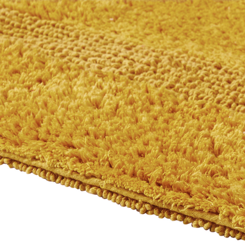 Ensemble de tapis pour salle de bain 5 pièces Lux Premium 2370 GSM, Jaune, 5 pièces (18 po x 20 po | 17 po x 24 po | 20 po x