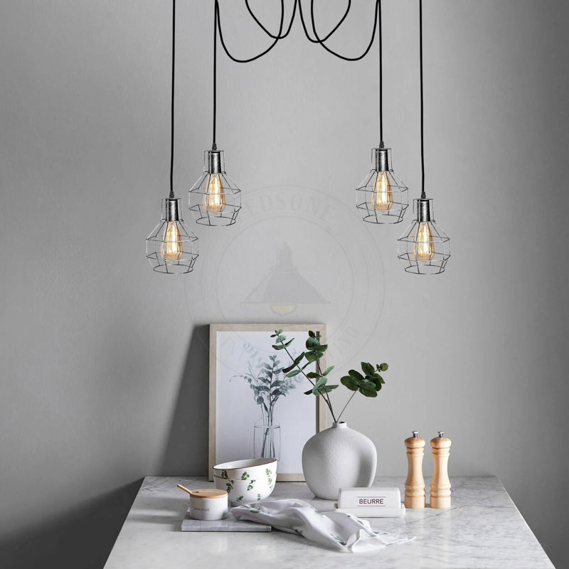 Casperson 5 - Light Cluster Pendant, Silver, Yes