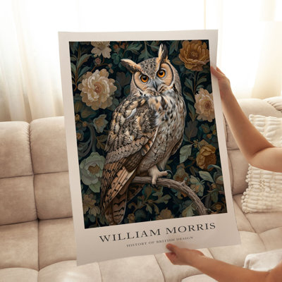 Animaux, reproduction d'art sans cadre William Morris Owl
