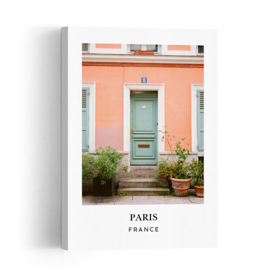 Rue Cremieux Paris France Travel Poster Classic Colorful Urban Architecture Wall Art Print 1 Piece Wrapped Canvas Wall Art