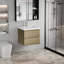 Meuble-lavabo flottant 24 po avec lavabo, meuble de rangement mural moderne, lavabo en résine, tiroirs à fermeture en douceur-116332383