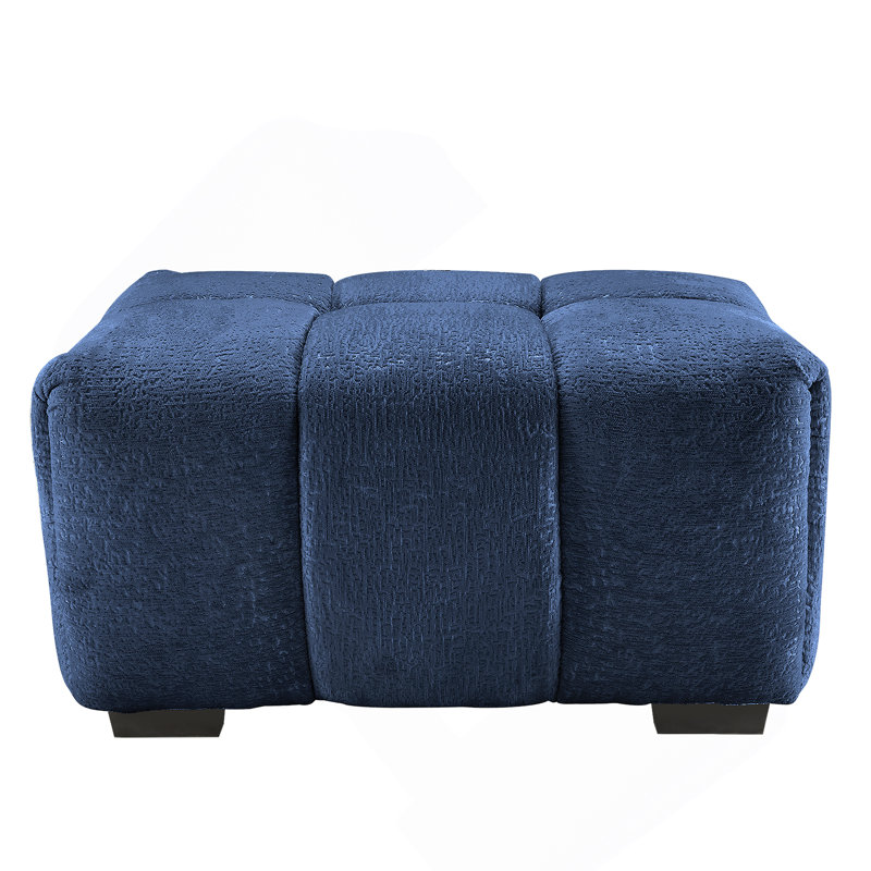 33 canapés en chenille bleue - Repose-pieds, Bleu
