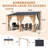 Outdoor Lean To Hardtop Pergolas And Gazebos With Curtains And Mosquito Netting-124594136