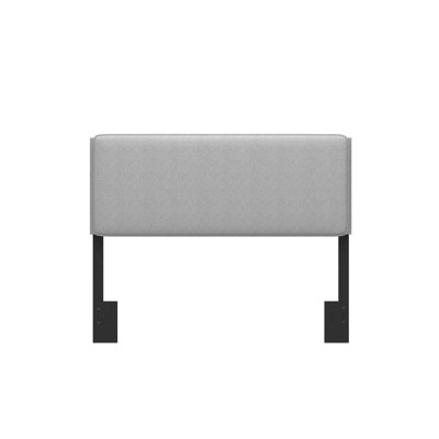 Bobrow King Upholstered Adjustable Headboard, Light Gray by Ebern Designs