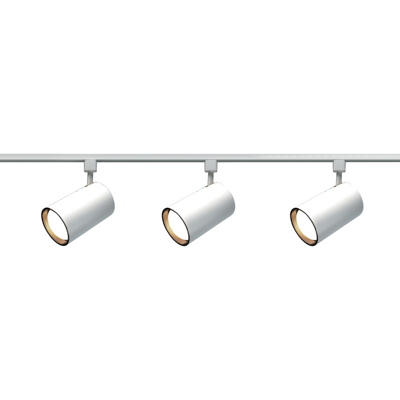 Nuvo White 3-Light Straight Cylinder Track Kit