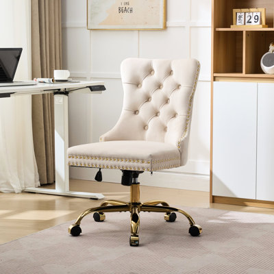 Fauteuil de bureau en velours American Style