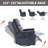 Genuine Leather Heat Massage Manual Recliner Chair with Rocker & Swivel for Living Room-1969748135