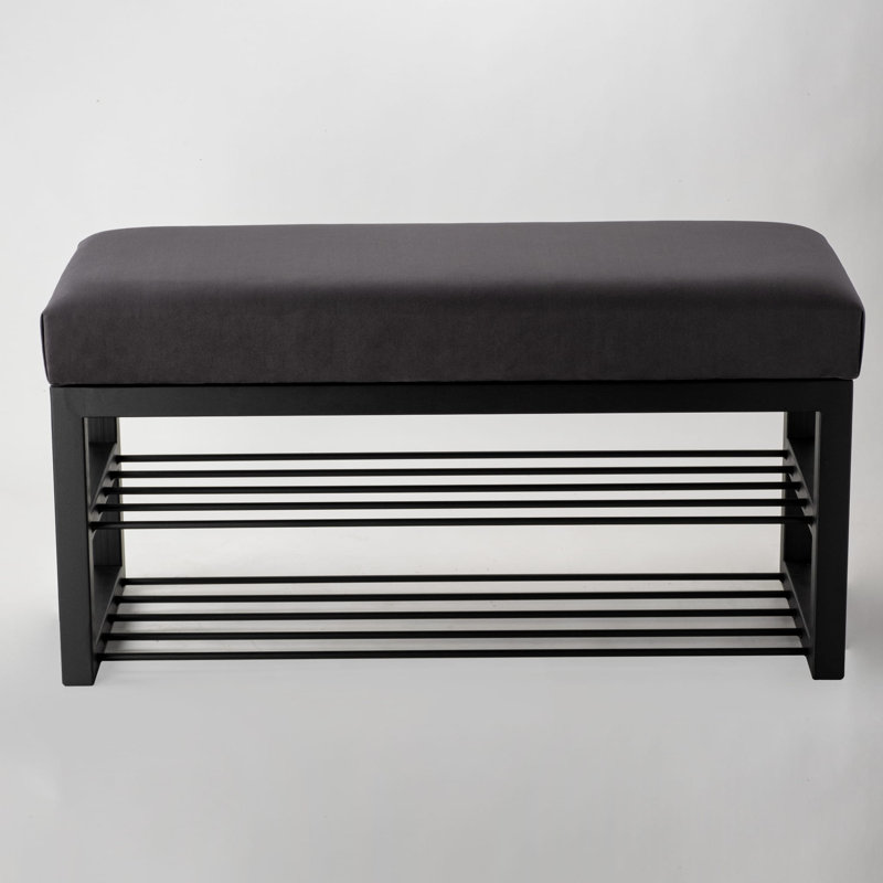 Figuroa Velvet Upholstered Storage Bench, H50 x W50 x D30cm