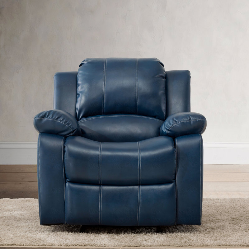 Charlotte en cuir bleu marine avec fonction inclinable Charlotte
