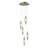 Shinny Teardrops Dimmable Integrated LED Round Chandelier
