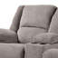 Causeuse inclinable manuelle Cem, coussin capitonné, chenille gris moka