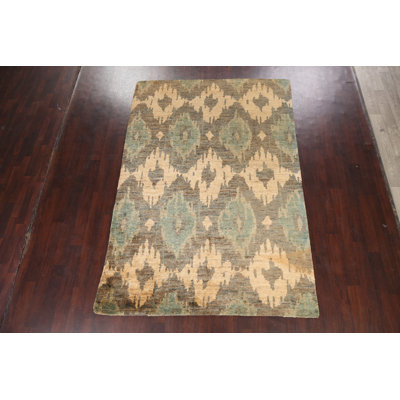 Contemporary Abstract Oriental Area Rug 6x9