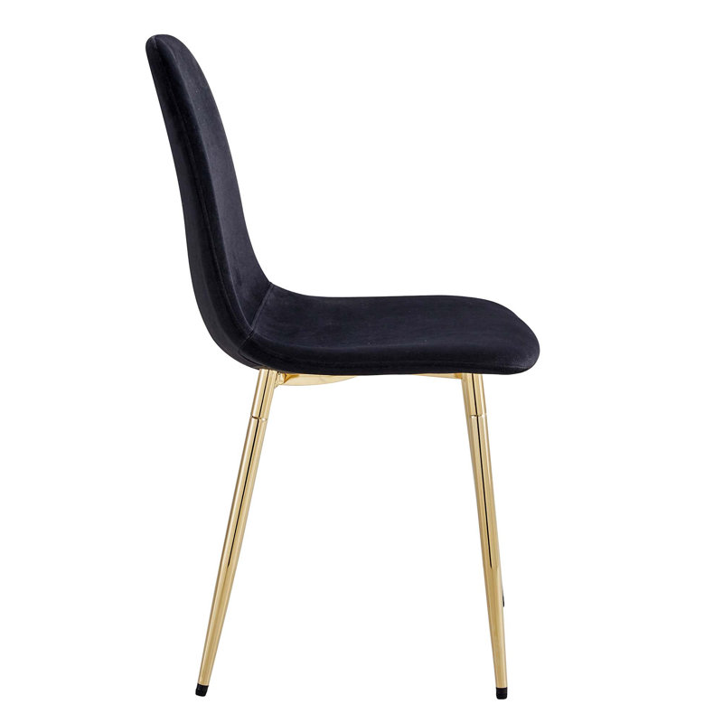 Chaise d'appoint capitonnée en velours