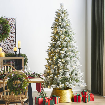 Leilonie Slim Pre-Lit Pine Christmas Tree