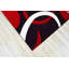 Tapis à motifs abstraits rouge / noir / blanc Mccampbell-702215452