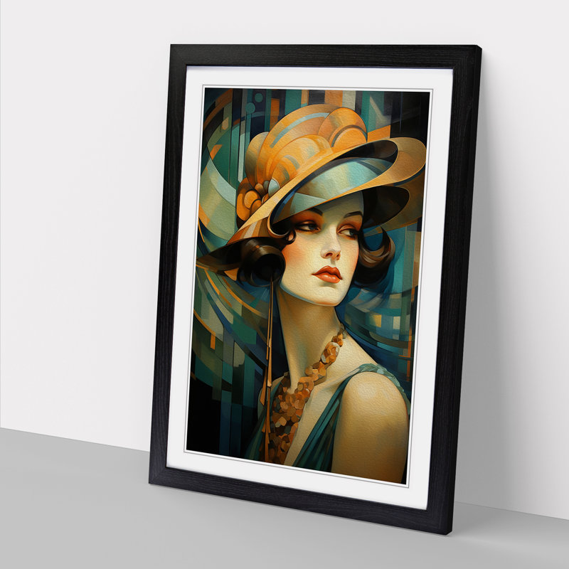 Single Picture Frame Print on Wood, 34cm H x 25cm W, Black Framed