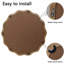 Miroir mural rond en bois 23,62 pouces avec miroir festonné et miroir festonné