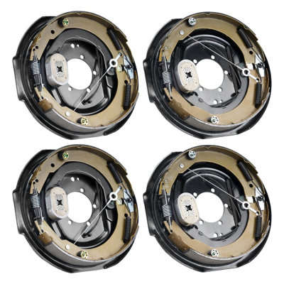 Electric Trailer Brake Assembly, 12" x 2",Self-Adjusting Electric Brakes Kit for 7000 lbs Axle, 5-Hole Mounting, Backing Plates for Braking System Part Replacement