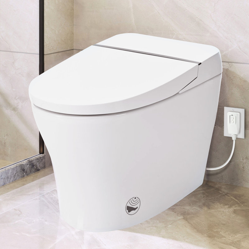 Upmarket Dual Flush Toilet - Heated Seat, Foot Sensor Flush, Night , Knob Control, Superior Flushing Quality High-Performance