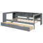 Lit plateforme simple en bois avec tablettes de rangement, tiroirs, station de charge et tête de lit tapissier pour chambre à coucher moderne-2120277301