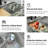 Los Flexi White Kitchen Sink Drop-in/Undermount Fireclay Workstation Deep Single Bowl, Offset Drain Opening, Cutting Board & Drying Rack Included-115281511