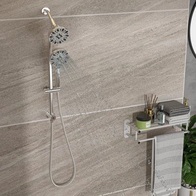 Douche polyvalente en plastique chromé relaxant pour la douche à domicile