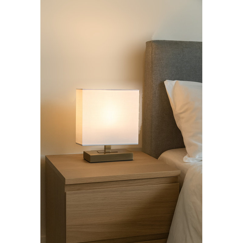 Metal Table Lamp, Ivory