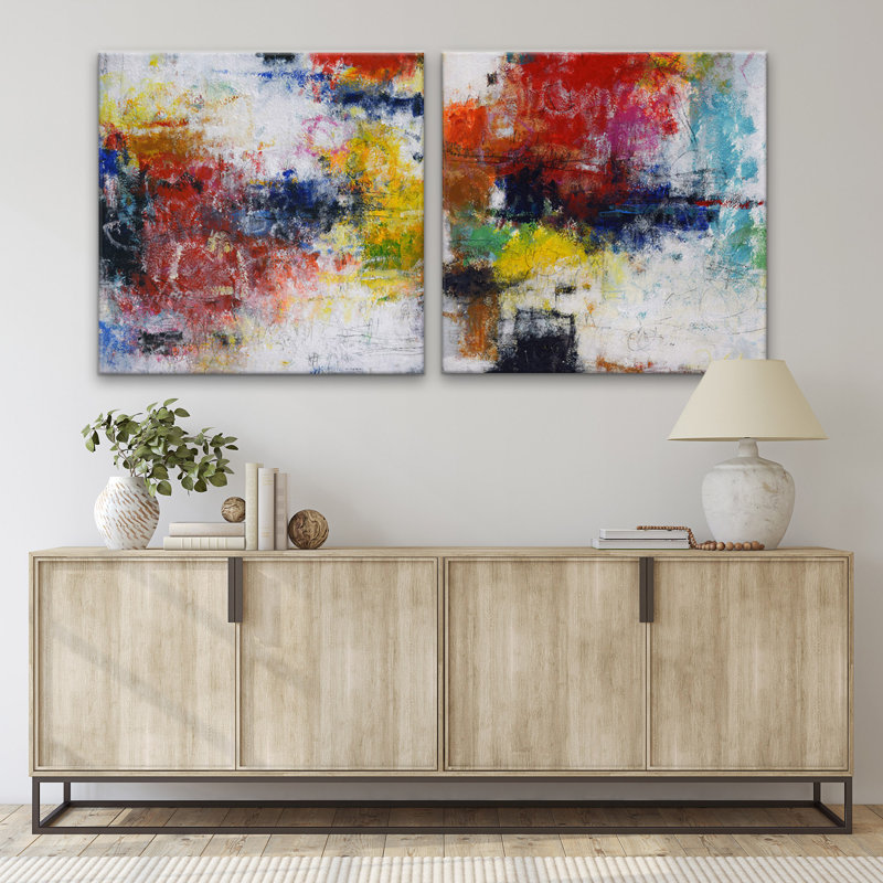 «Rejuventated I-II» par Norman Wyatt, Jr. - ensemble de 2 impressions sur toile, H 30 po x l 60 po x P 1,5 po