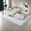Lits peu encombrants avec rangement, lit moderne en métal blanc pour la maison