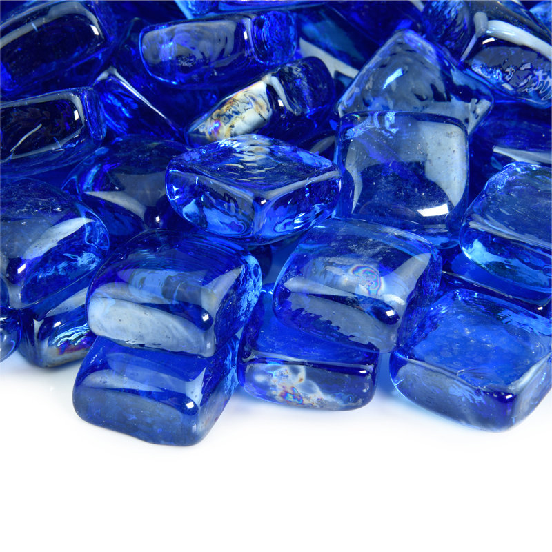 Verre à foyer cubes, Bleu bermuda